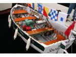 Snowdrop is a four man lifeboat built of cedar on oak frames in 1952 and powered by an air cooled petrol engine.